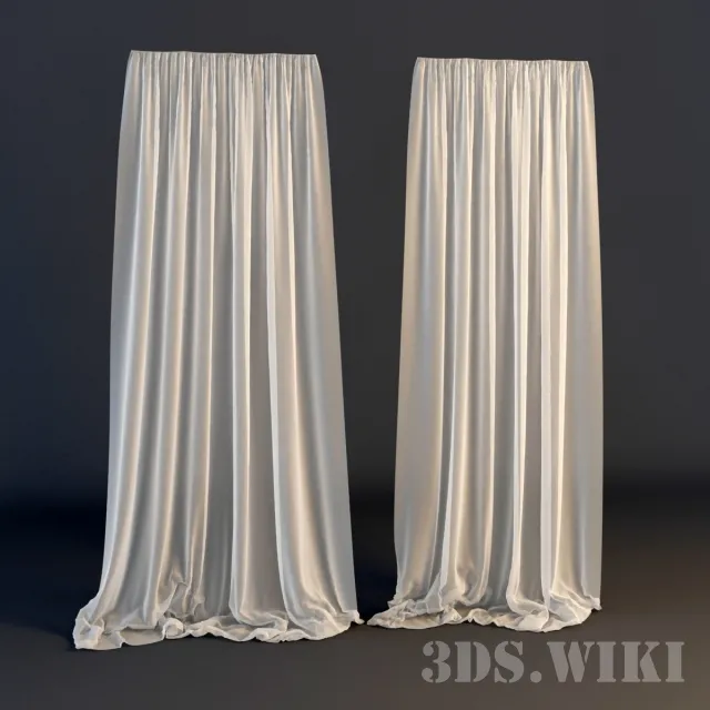 decoration – White classic tulle 3ds Max