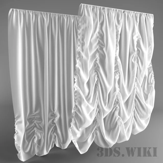 decoration – White translucent tulle 3ds Max