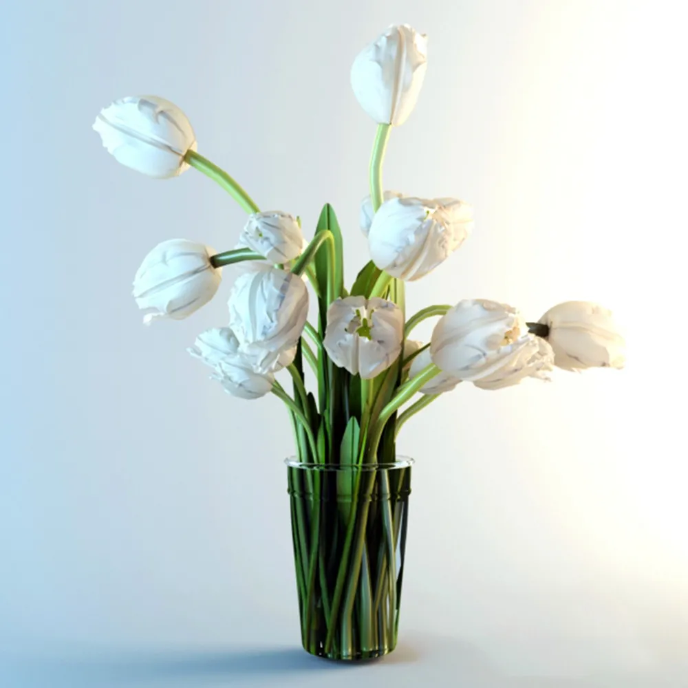 decoration – White tulips 3ds Max