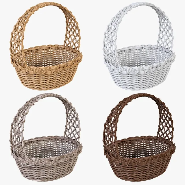 decoration – Wicker Basket 04 3ds Max