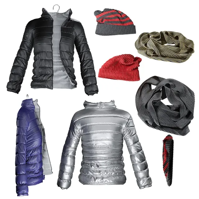 decoration – Winter Coats Men 3ds Max