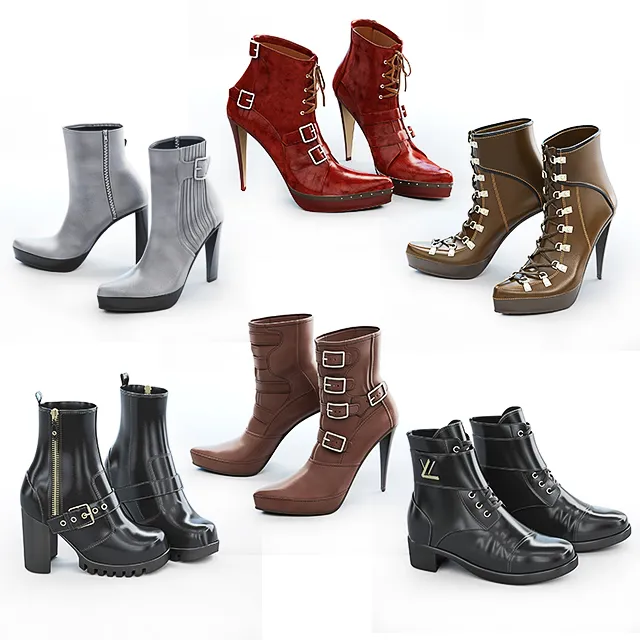 decoration – Women boots 2 3ds Max