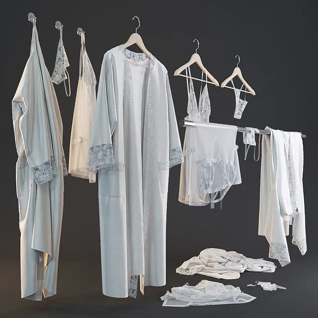 decoration – Women set-clothing 3ds Max