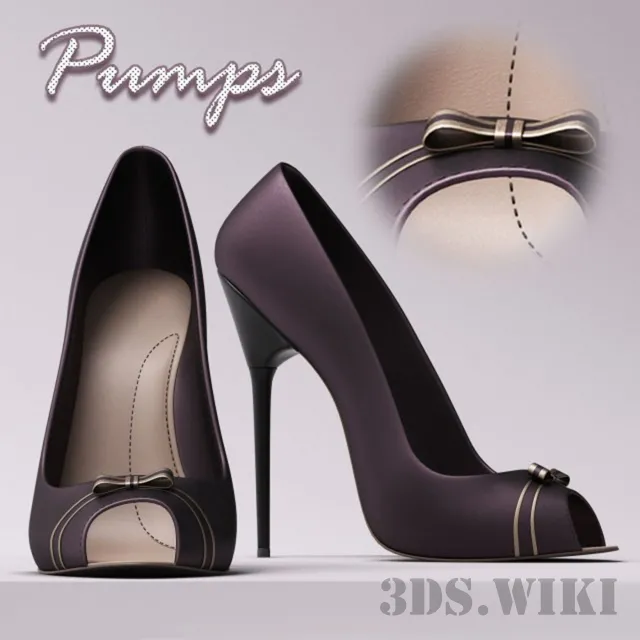 decoration – Women’s Pumps & Heels Shoes 3ds Max