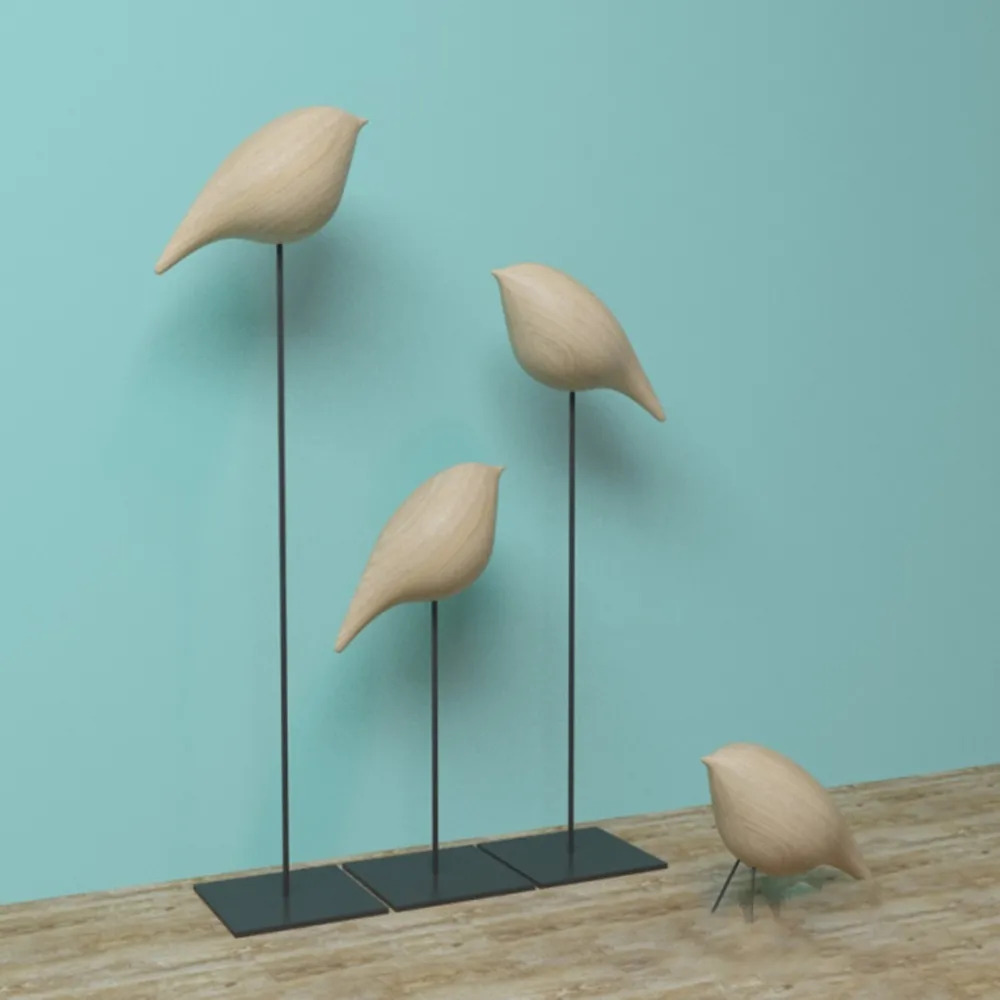 decoration – Wooden birds 3ds Max