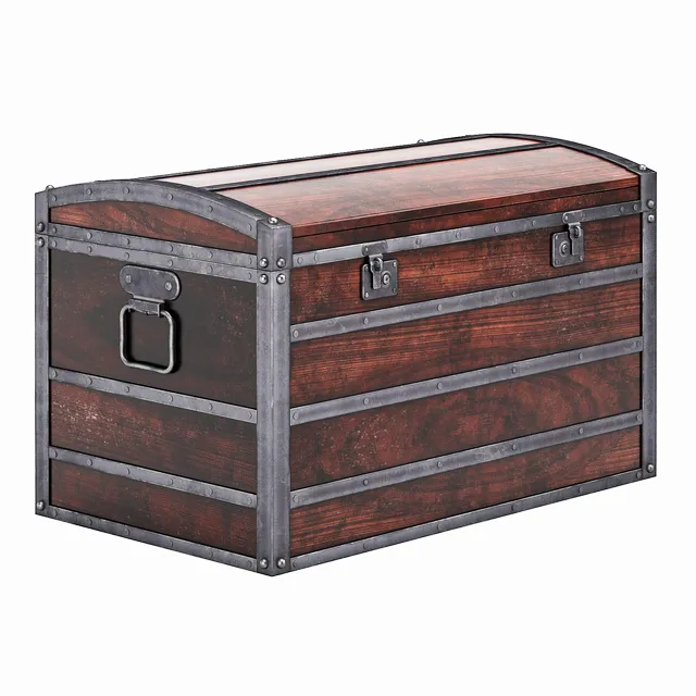 decoration – Wooden Chest 3ds Max