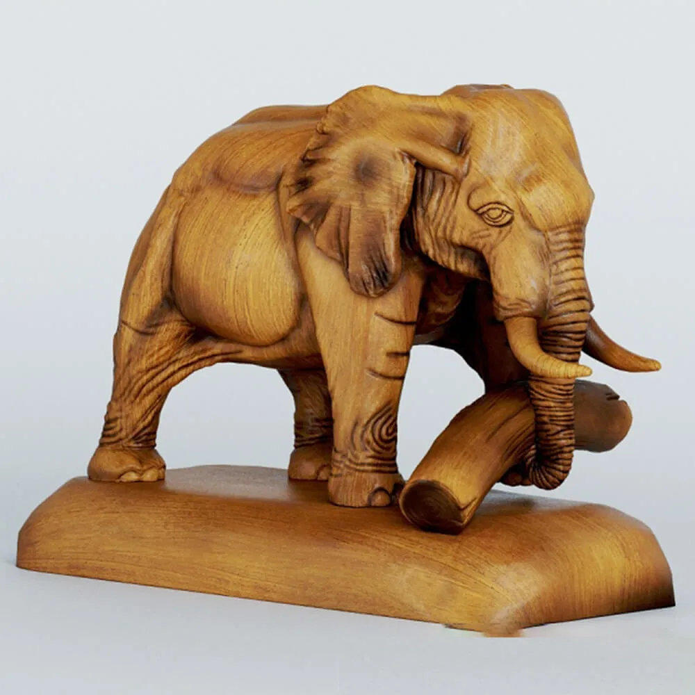 decoration – Wooden elephant figurine/ statue 3ds Max