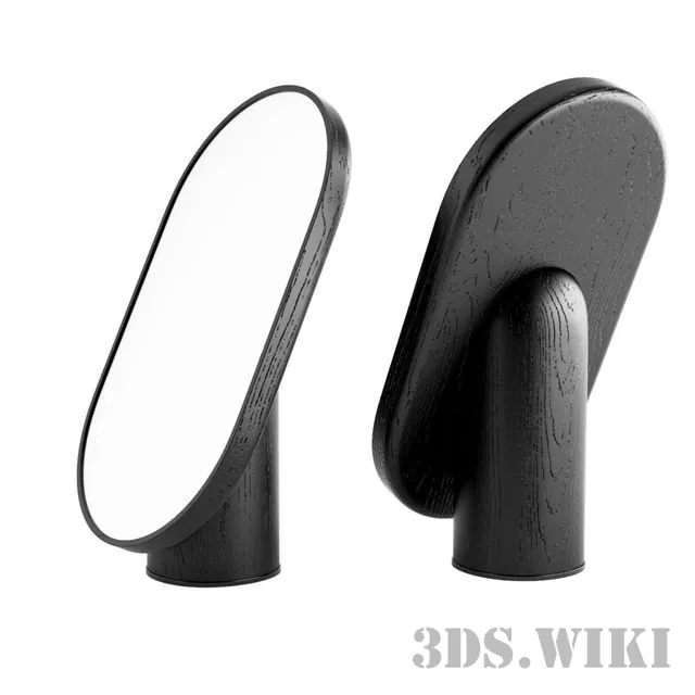 decoration – Woodturn Black mirror 3ds Max