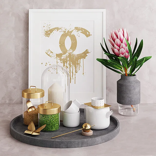 decoration – Zakkia Tea Set (2) 3ds Max