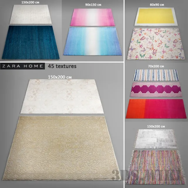 decoration – Zara Home Carpet Collection 3ds Max