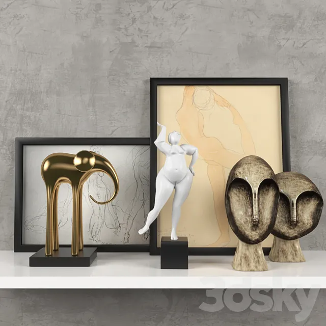 Decorativ set 1 3DS Max Model