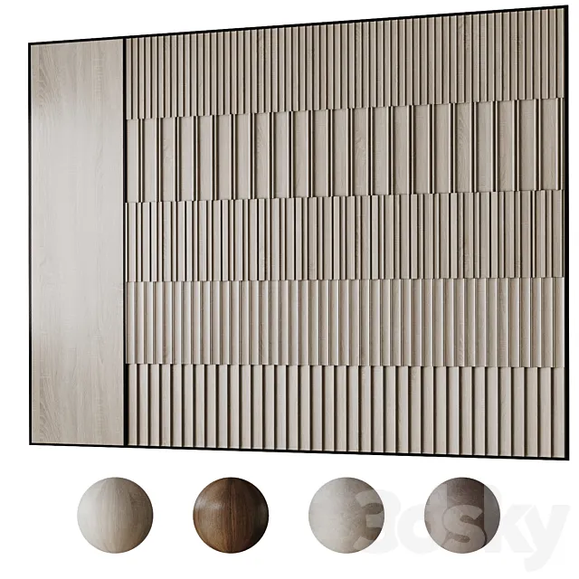 Decorative 3D panel 012 3ds Max