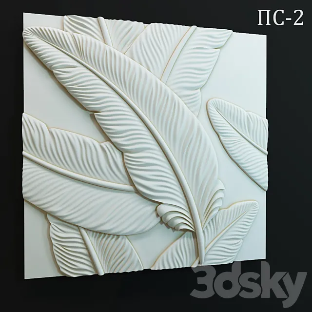 Decorative 3D panel PS-2 3DS Max Model