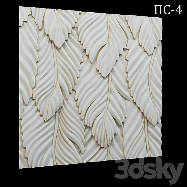 Decorative 3D panel PS-4 3DS Max Model