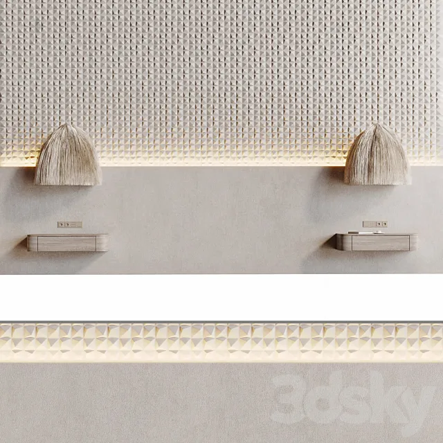 Decorative 3D wall panel 009 3ds Max