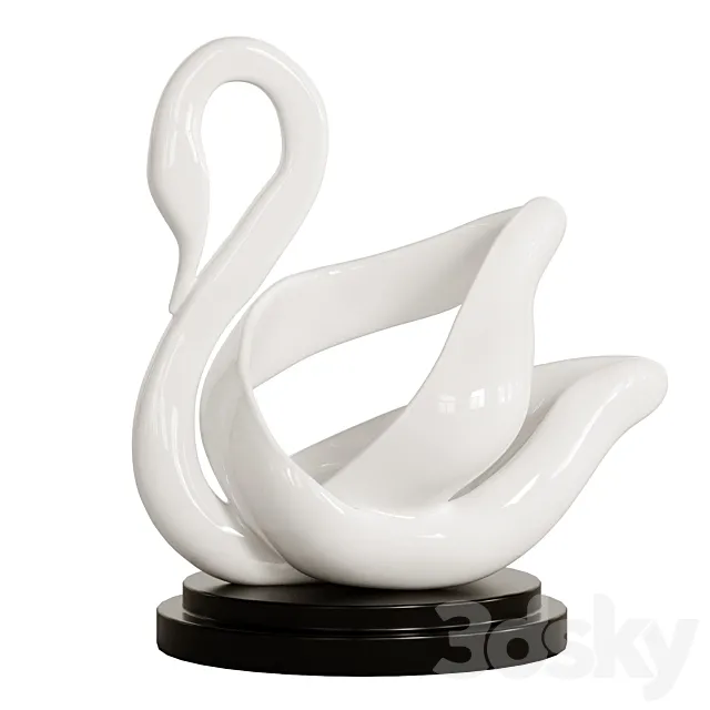 Decorative Abstract Sculpture Swans 3dsMax Model