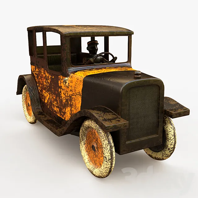 Decorative antique toy taxi 3DSMax File