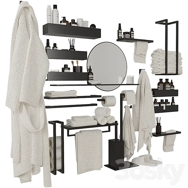 Decorative bathroom set 204 3DS Max Model