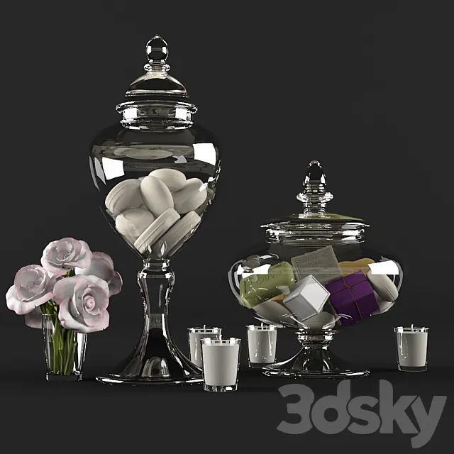 Decorative Bathroom Set 3DS Max Model