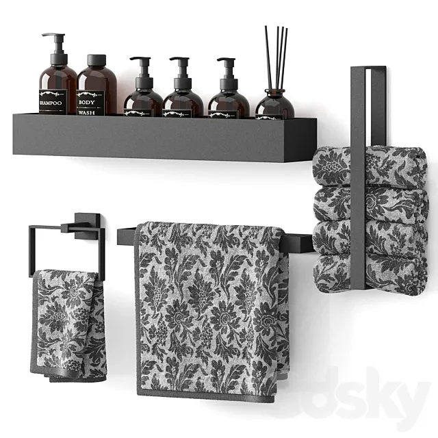 Decorative bathroom set 4 3DS Max Model