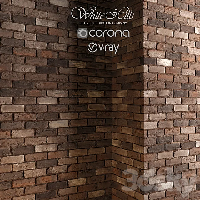 Decorative bricks White Hills 3DSMax File