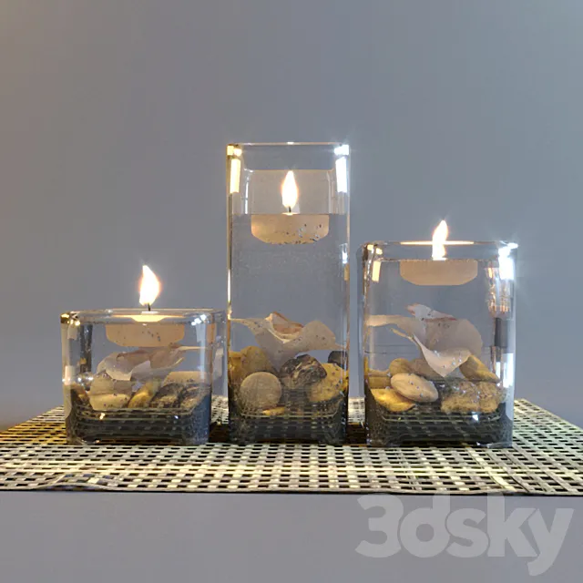 Decorative candles 3DS Max Model