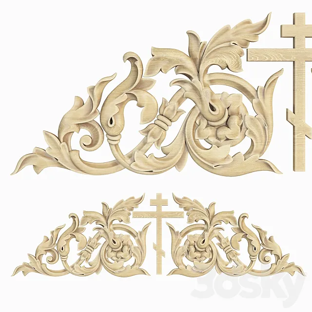 Decorative carved trim 3DSMax File