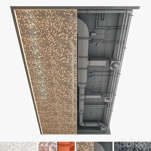 Decorative Ceiling set 03 3dsMax Model