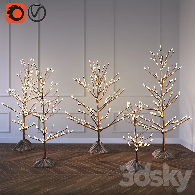 Decorative Christmas trees 3DSMax File