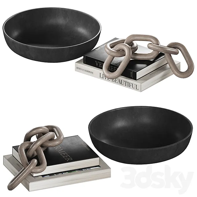 Decorative coffee table set 22 3DS Max Model