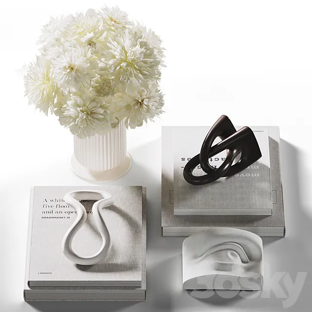 Decorative coffee table set 37 3DS Max Model