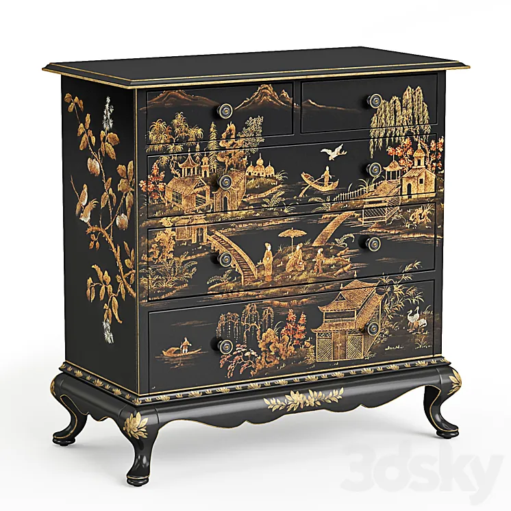 DECORATIVE CRAFTS AUSTIN CHEST 3DS Max