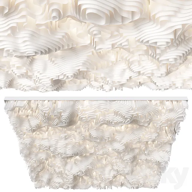 Decorative fabric ceiling 3ds Max