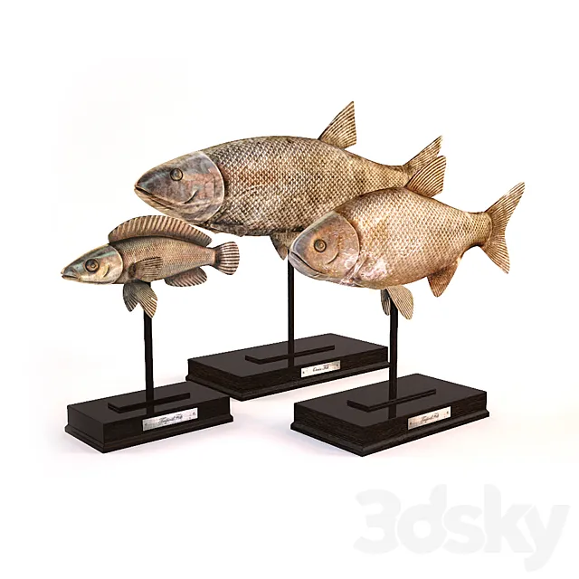 Decorative figurines “fishes” 3ds Max