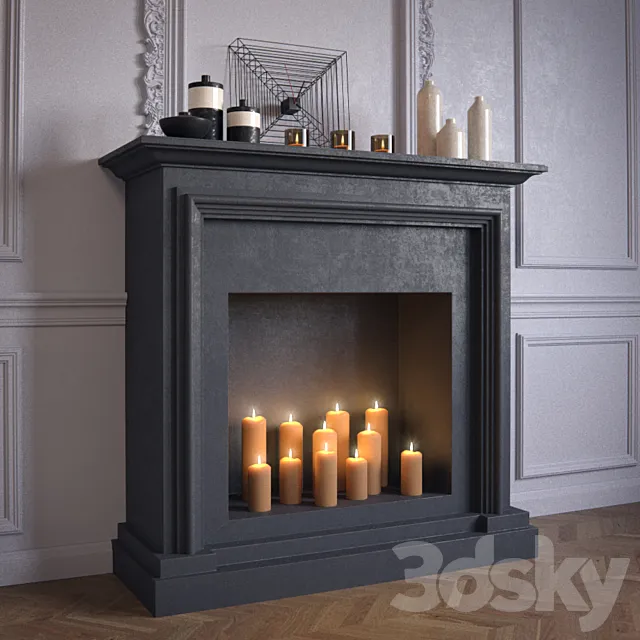 Decorative fireplace 3DSMax File