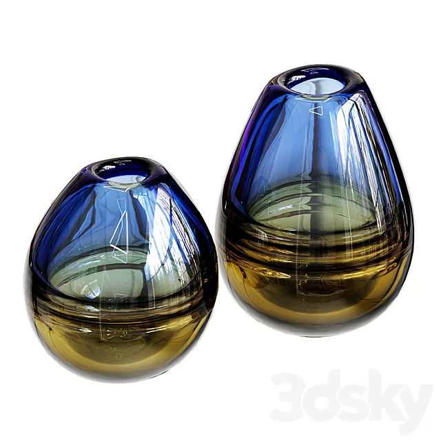 Decorative Glass Vases 3dsMax Model