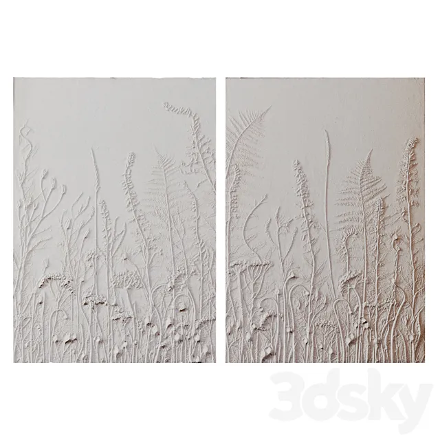 Decorative gypsum panel 9 3ds Max