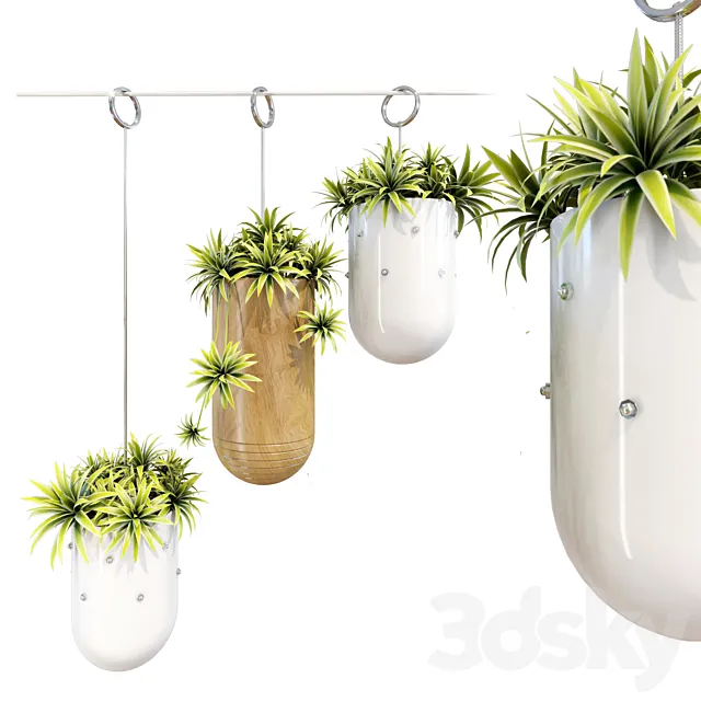 Decorative Hanging Metal Planter Set 3ds Max