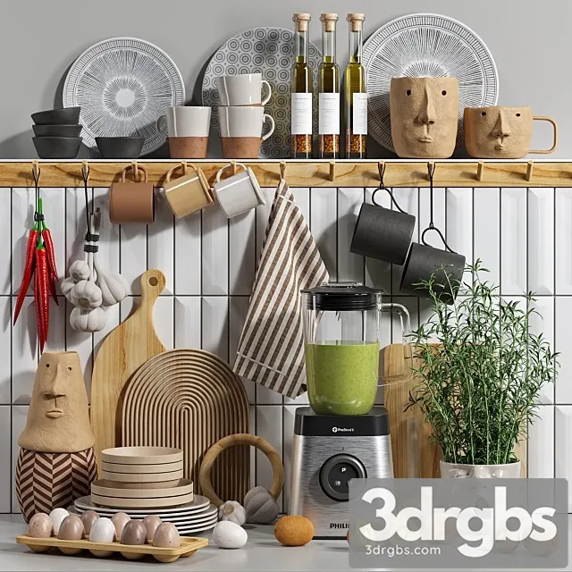 Decorative Kitchen Set 04 3dsmax Download
