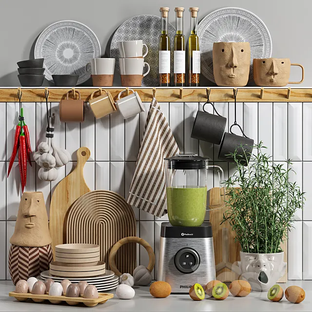 Decorative kitchen set 04 3ds Max