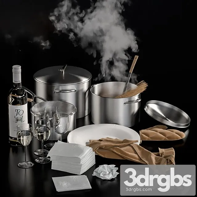 Decorative Kitchen Set 17 3dsmax Download
