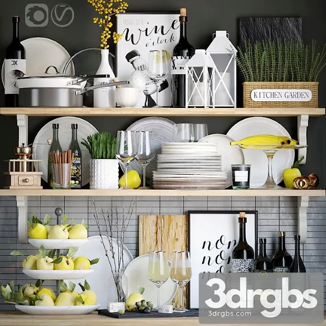 Decorative kitchen set 3_3 3dsmax Download