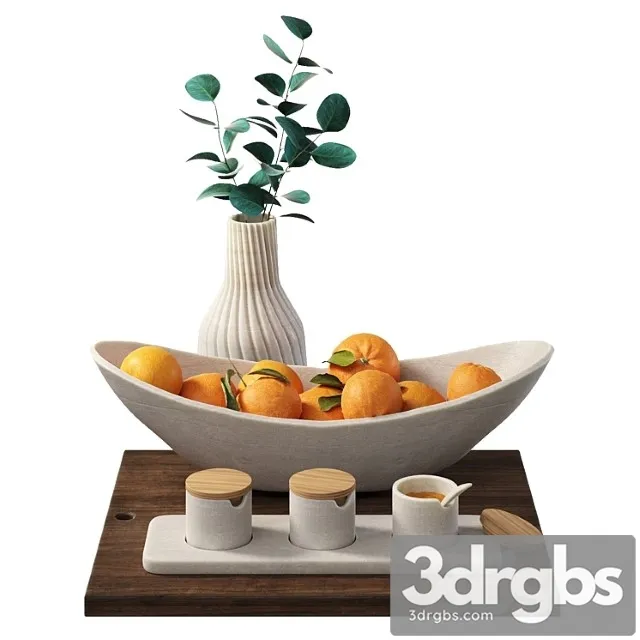 Decorative Kitchen Set With Oranges 3dsmax Download