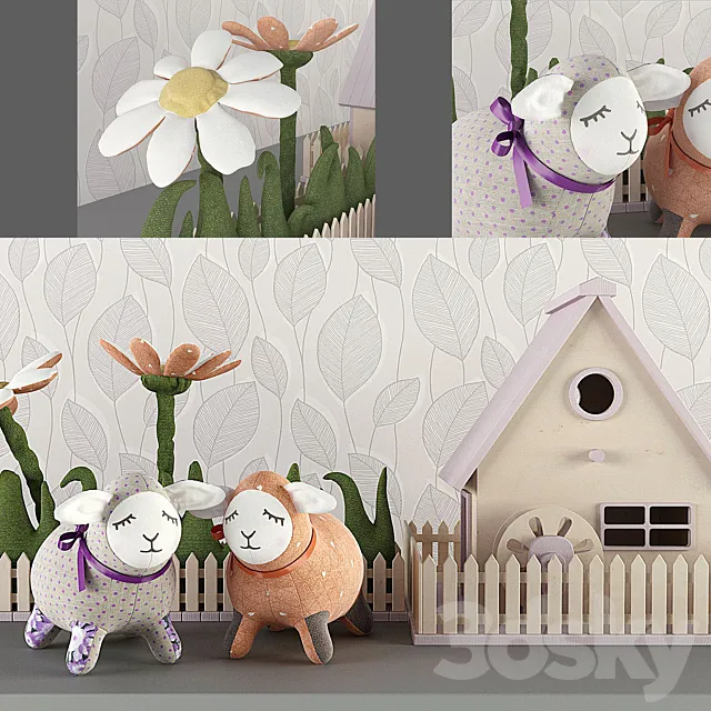 Decorative lamb Children 3DS Max Model