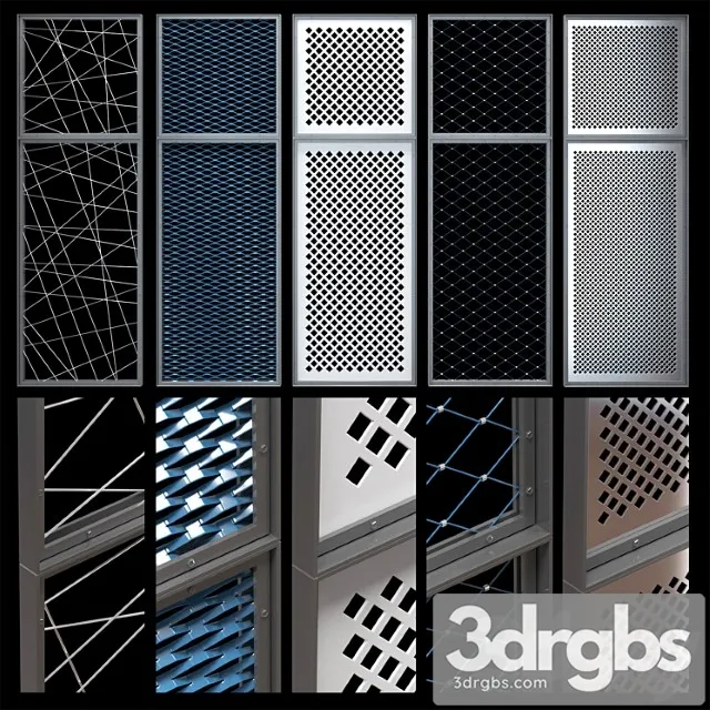 Decorative Metal Lattices Rhombus 3dsmax Download