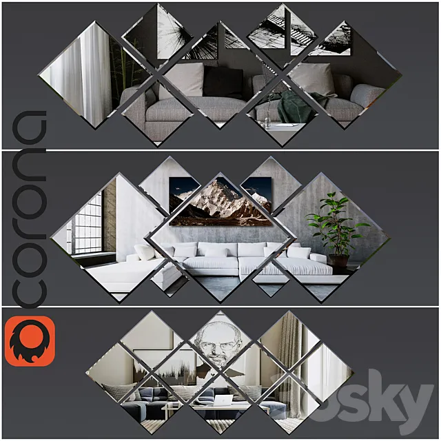 Decorative mirror 3DS Max Model