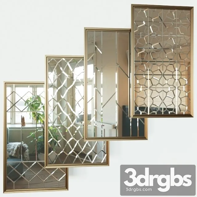 Decorative mirror tiles 3dsmax Download