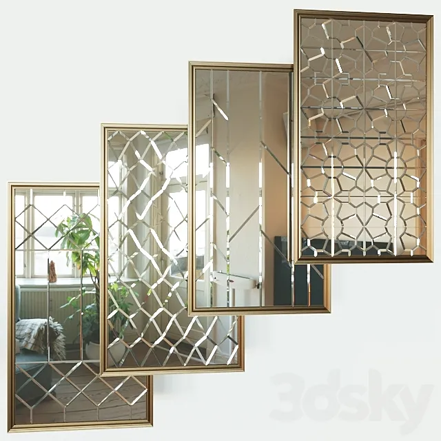 decorative mirror tiles 3DSMax File