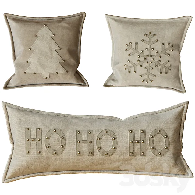 Decorative New Year’s pillows 3DS Max Model