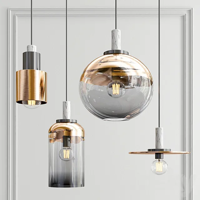 Decorative Paint Brushed Pendant 3DSMax File